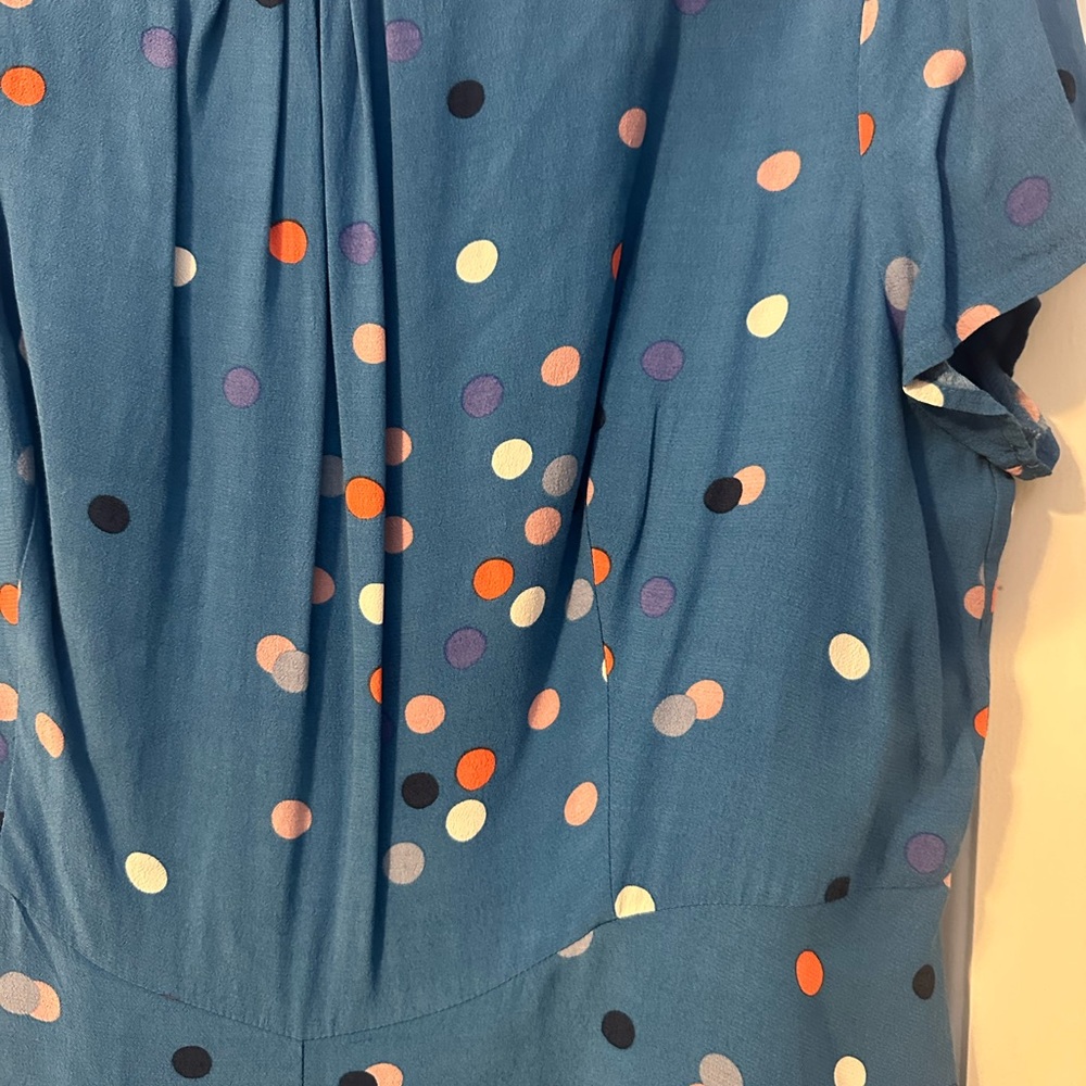 Boden Blue Flutter Sleeve Midi Sundress - Picture 4 of 6